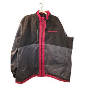 Snap-On Tools Jacket Wind Breaker Mens Size XL Black Red Gray Mechanic Workwear